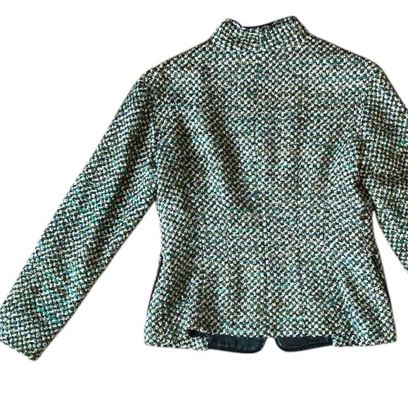 Lafayette 148 new york green tweed blazer jacket - Picture 8 of 9